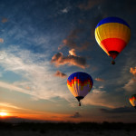 ballonfahrt sonnenuntergang